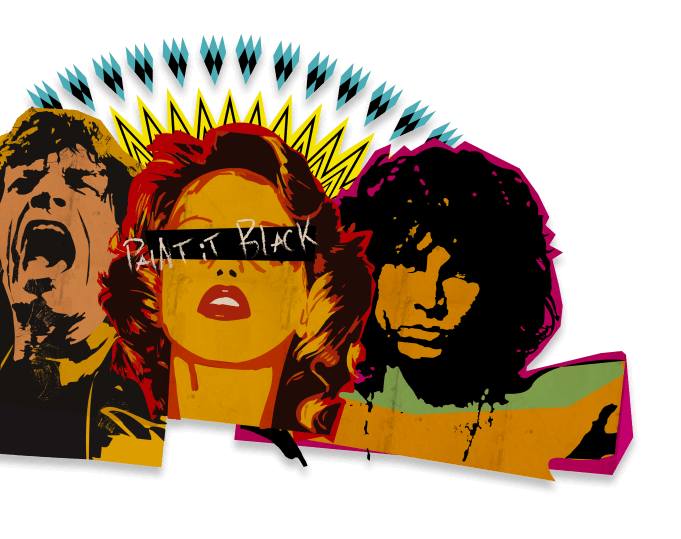 a popart collage of musicians