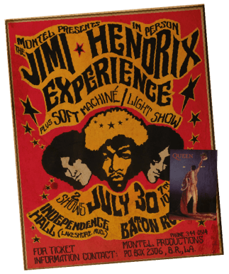 vintage poster for Jimi Hendrix