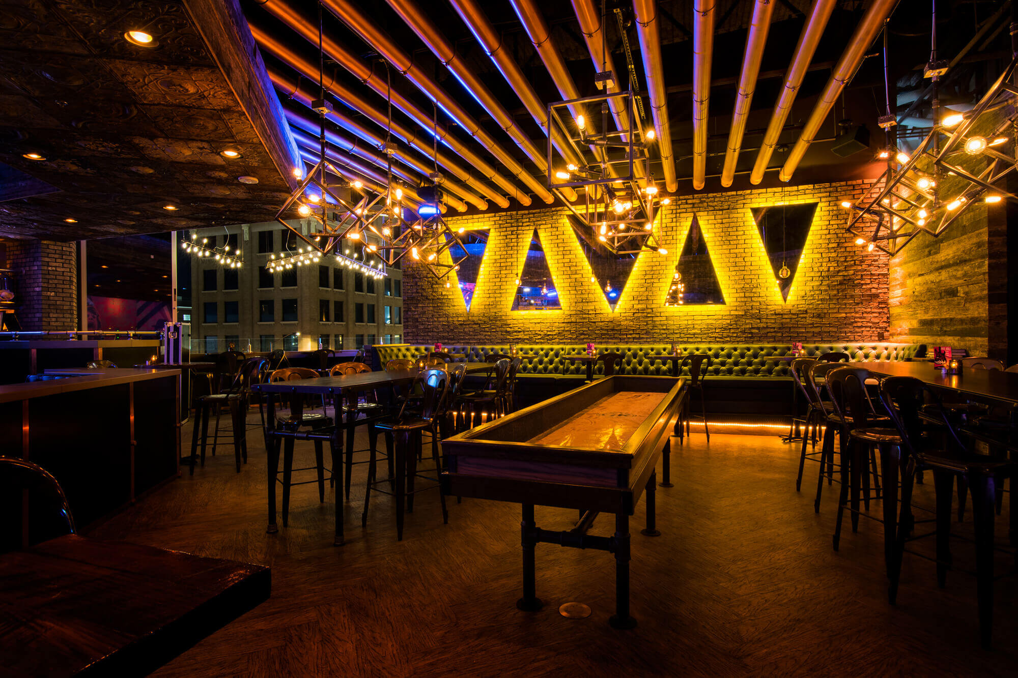 interior photo of Copper Blues showing a pool table within the bar